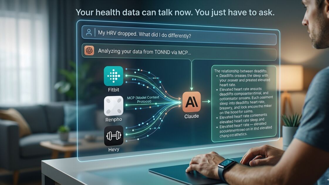 TONND connected to Claude via MCP: ask your Fitbit, Renpho, and Hevy data anything in plain language